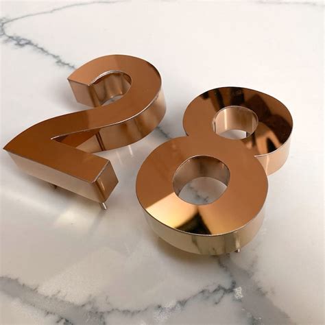 Copper House Numbers Etsy