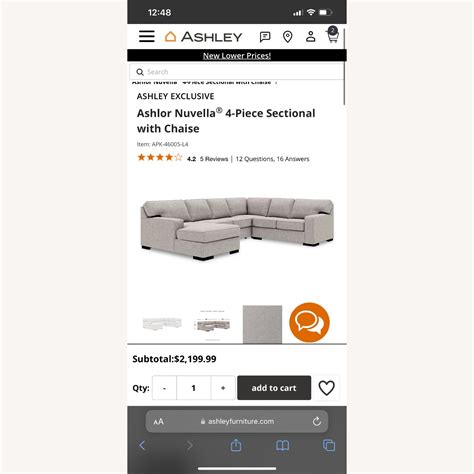 Ashley Furniture Ashlor Sectional - AptDeco