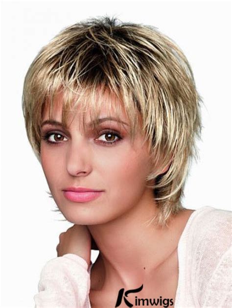 Inch Short Designed Blonde Straight Bob Wigs