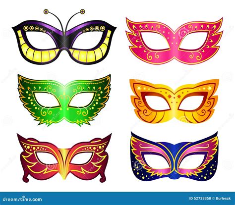 Masquerade Masks Stock Vector Illustration Of Beauty 52733358