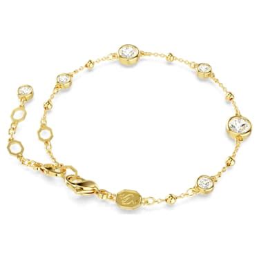 Bracelet Imber Coupe Ronde Blanc Placage De Ton Or Swarovski