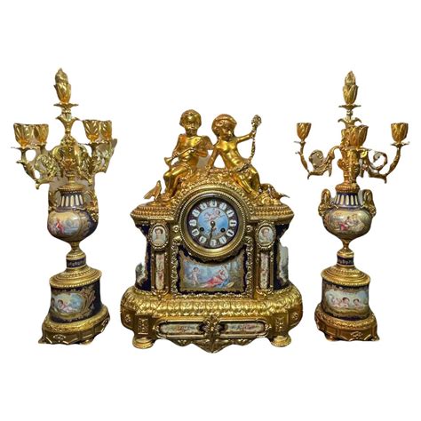 Napoleon Iii Ormolu And Coated Bronze Garniture Paris France Circa 1870 For Sale At 1stdibs