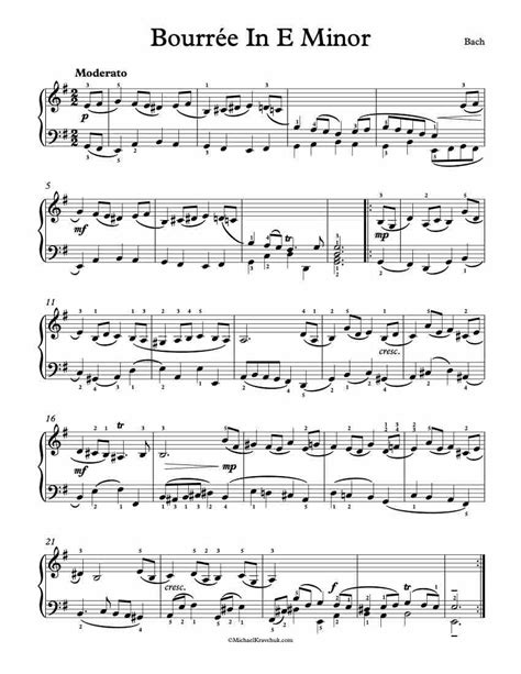 Original Bach Sheet Music