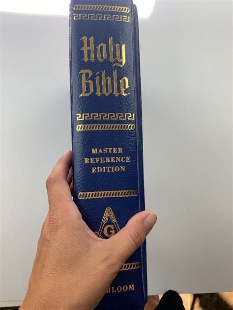 Heirloom Masonic Holy Bible Red Letter Ed Kjv Copyright Blue