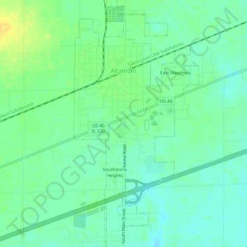 Altamont Topographic Map Elevation Terrain