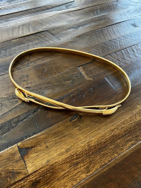 Vintage Accessocraft NYC Gold Snake Belt Gem