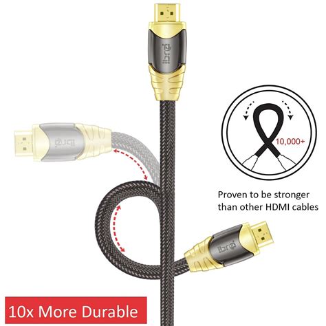 Premium 4k Hdmi Cable 2021 High Speed Gold Plated Braided Lead 2160p 3d Hdtv Ebay