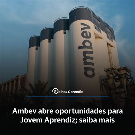 Ambev Abre Oportunidades Para Jovem Aprendiz Saiba Mais Folha Do