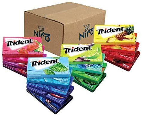 Assortment Trident Chewing Gum Sampler Gum Variety Pack Sugar Free