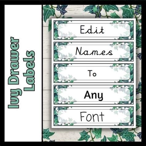 Ivy Drawer Labels PrimaryResourceRack