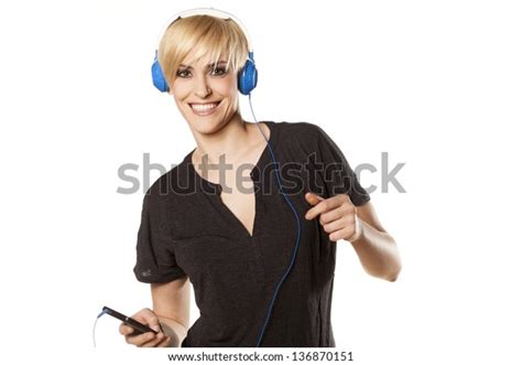 Happy Cute Short Haired Blonde Plays Stock Photo Shutterstock