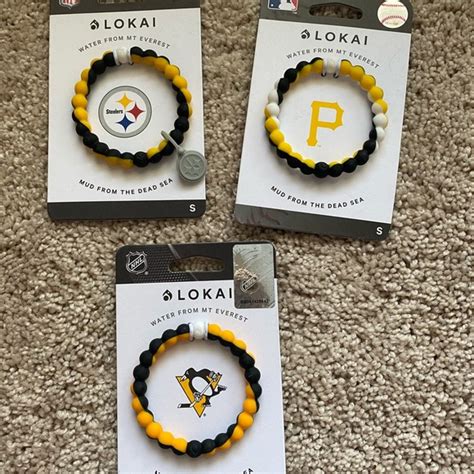 Lokai Jewelry Brand New Limited Edition Pittsburgh Lokai Trio