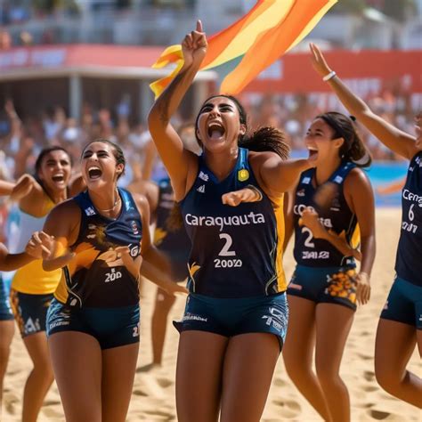 Ct Caraguat De V Lei De Praia Avan A Para Semifinal Dos Jogos