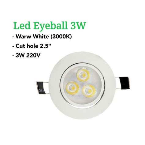 W W Led Recessed Eyeball Spotlight Round Led Downlight Spotlight Spot