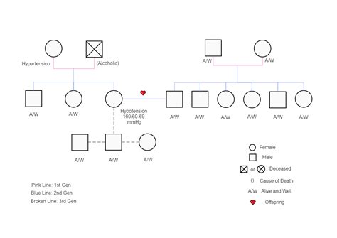 Hypertension Genogram Symbol