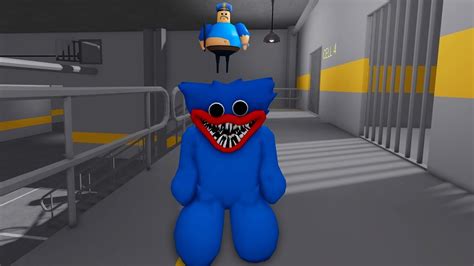 Huggy Wuggy Escaping From Barry Prison Run Obby Walkthrough Roblox