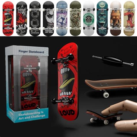 Skate De Dedo Profissional Fingerboard De Madeira Conjunto Completo 5