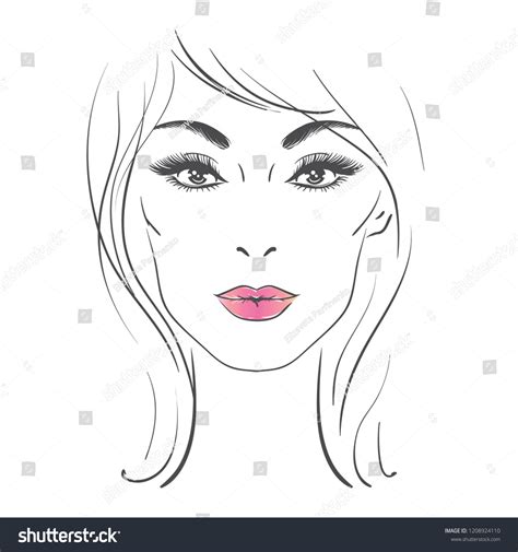 Beautiful Woman Vector Art Stock Vector Royalty Free 1208924110