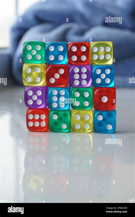 Colourful D6 Dice From Sagrada Board Game Stock Photo Alamy