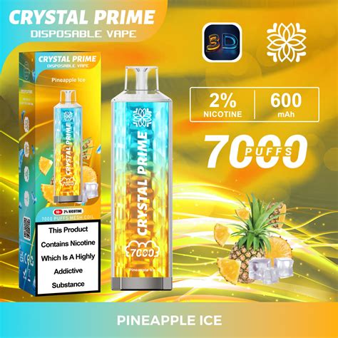 Crystal Prime 3d Effects 7000 Disposable Vape Puff Pod Box Of 10 Vape