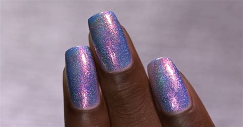 Ilnp Pool Party Vivid Iridescent Blue Holographic Jelly Nail Polish