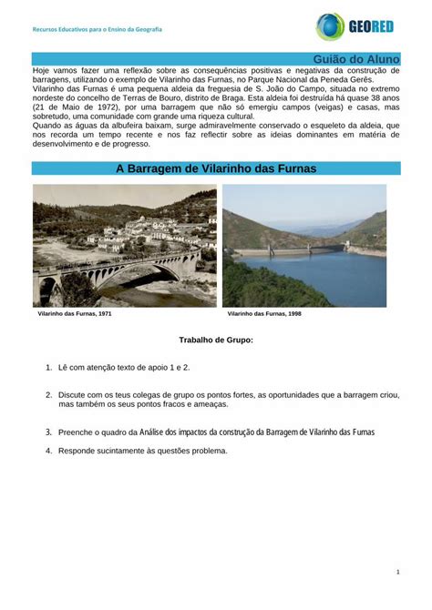 PDF Guião do Aluno A Barragem de Vilarinho das Furnasgeored dge mec