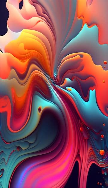 Premium Photo Fluid Art Abstract Colorful Background Wallpaper Mixing