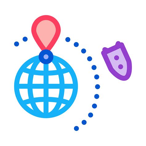 Rocket Fly Around World Icon Vector Outline Illustration 17541937