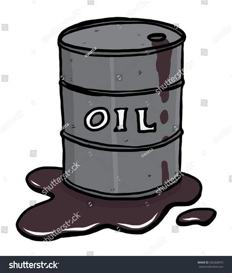 Oil Barrel Cartoon Vector Illustration Hand Stock Vector (Royalty Free ...