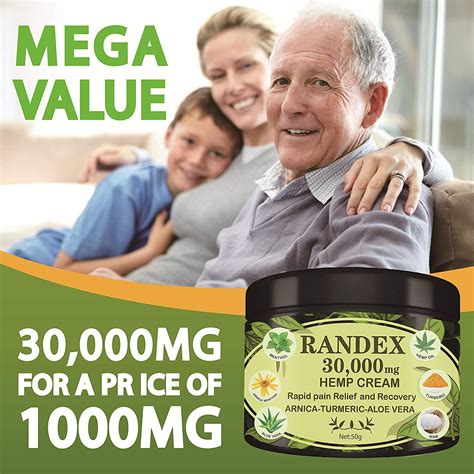 30000MG Organic Hemp Cream Pain Relief, Natural for Sore Muscles, Stiff