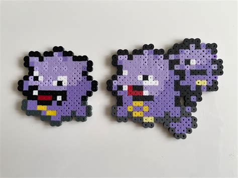 Koffing Evolution Pokémon Perler Fuse Bead Pixel Art Sprite Etsy México