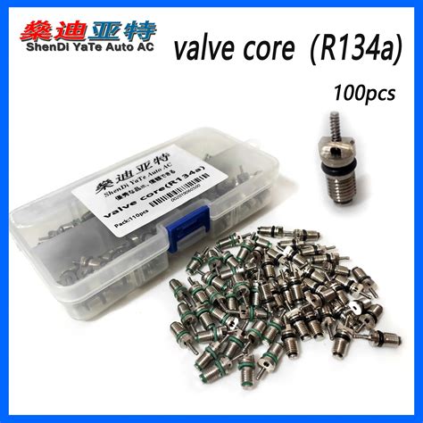 100pcs Set Auto Ac Valve Cores R134a Air Conditioning Auto Service