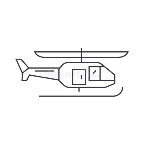 Icono Lineal Del Helic Ptero Ilustraci N Del Vector Ilustraci N De