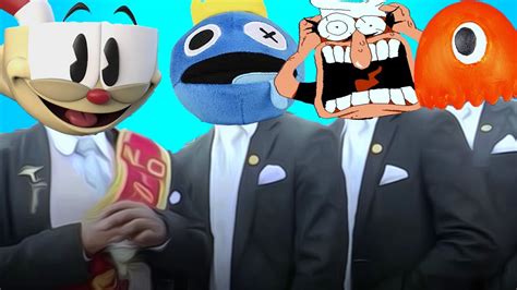 Cuphead And Rainbow Friends And Pizza Tower And Stinger Flynn Coffin Dance