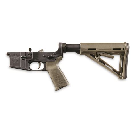 Anderson Complete Assembled Ar 15 Lower Receiver Multi Cal Magpul Stock And Grip Olive Drab