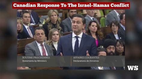 Pierre Poilievre Canadian Response To The Israelhamas Conflict Youtube