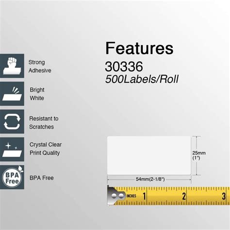 White Labels 2 14″ X 1″ 500 Per Roll Solutions Brand 30336
