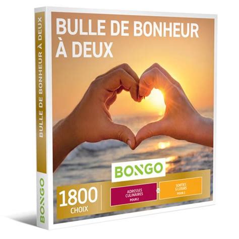 Coffret Cadeau Bongo Bulle De Bonheur Deux Fr Coffret Cadeau