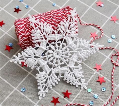 Patr N Gratis Copos De Nieve Decorativos En Crochet Crochet Ornament