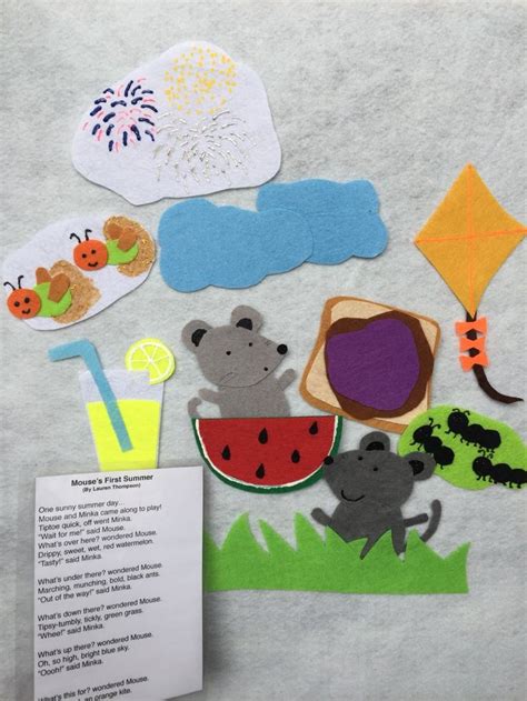 Mouses First Summer Felt Storyseason Flannel Boardpreschoolteacher