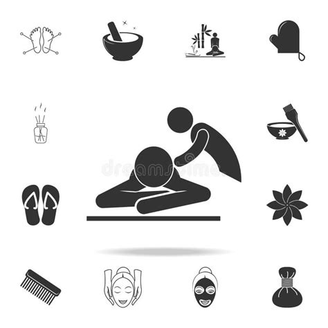 Spa Massage Icon Detailed Set Of Spa Icons Premium Quality Graphic