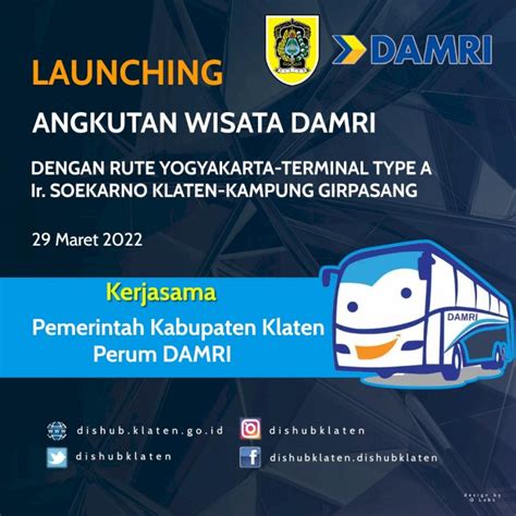 Launching Angkutan Wisata Damri Kabupaten Klaten