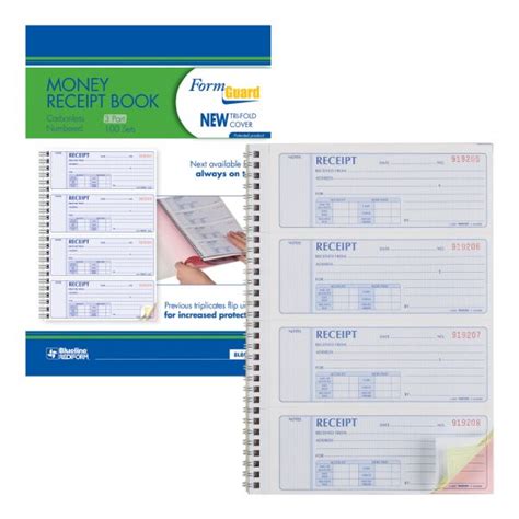 Rediform Prestige Money Receipt Book 3 Part Carbonless 7 5 8 X 8 1 2