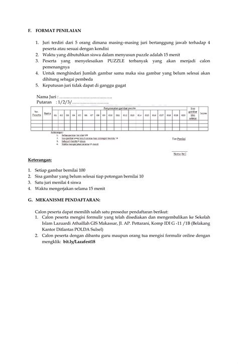 Aturan Lomba Dan Tata Tertib Pdf