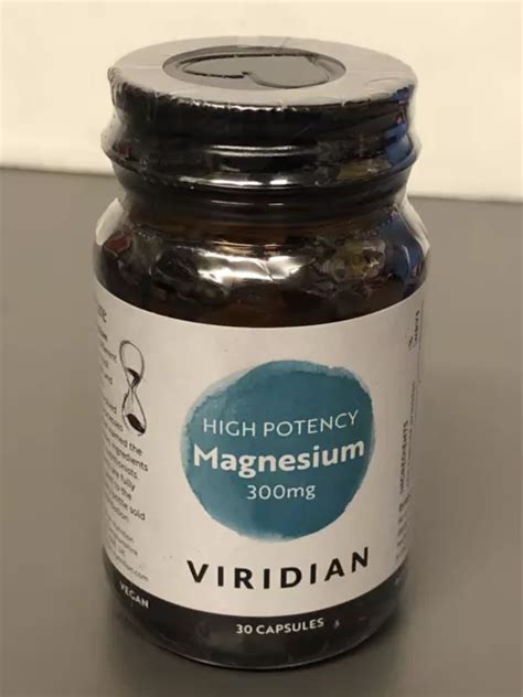 Viridian High Potency Magnesium 300mg 30 Capsules Brand New Sealed £8 99 Picclick Uk