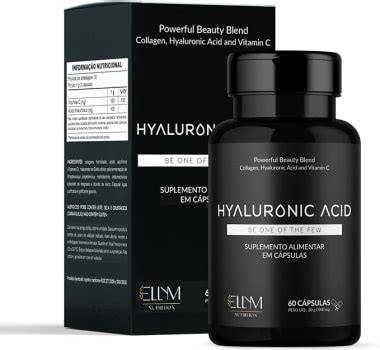 Hyaluronic Acid 60 Cápsulas Ellym Nutrition Ácido Hialurônico Colageno