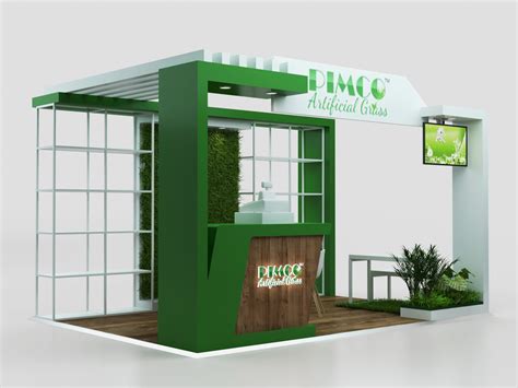 Artificial Grass Display Booth Gardening Indoor Detachable Kiosk