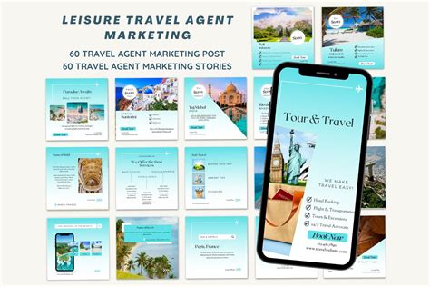 Bundle Travel Canva Templates Travel Travel Agent Social Media Template