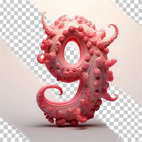 premium psd  red number    number