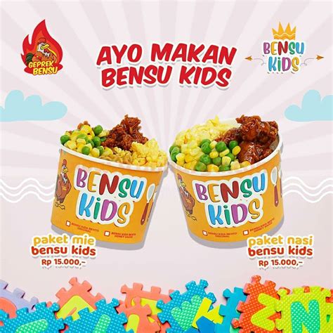geprek bensu promo paket bensu kids harga spesial  rp